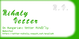 mihaly vetter business card